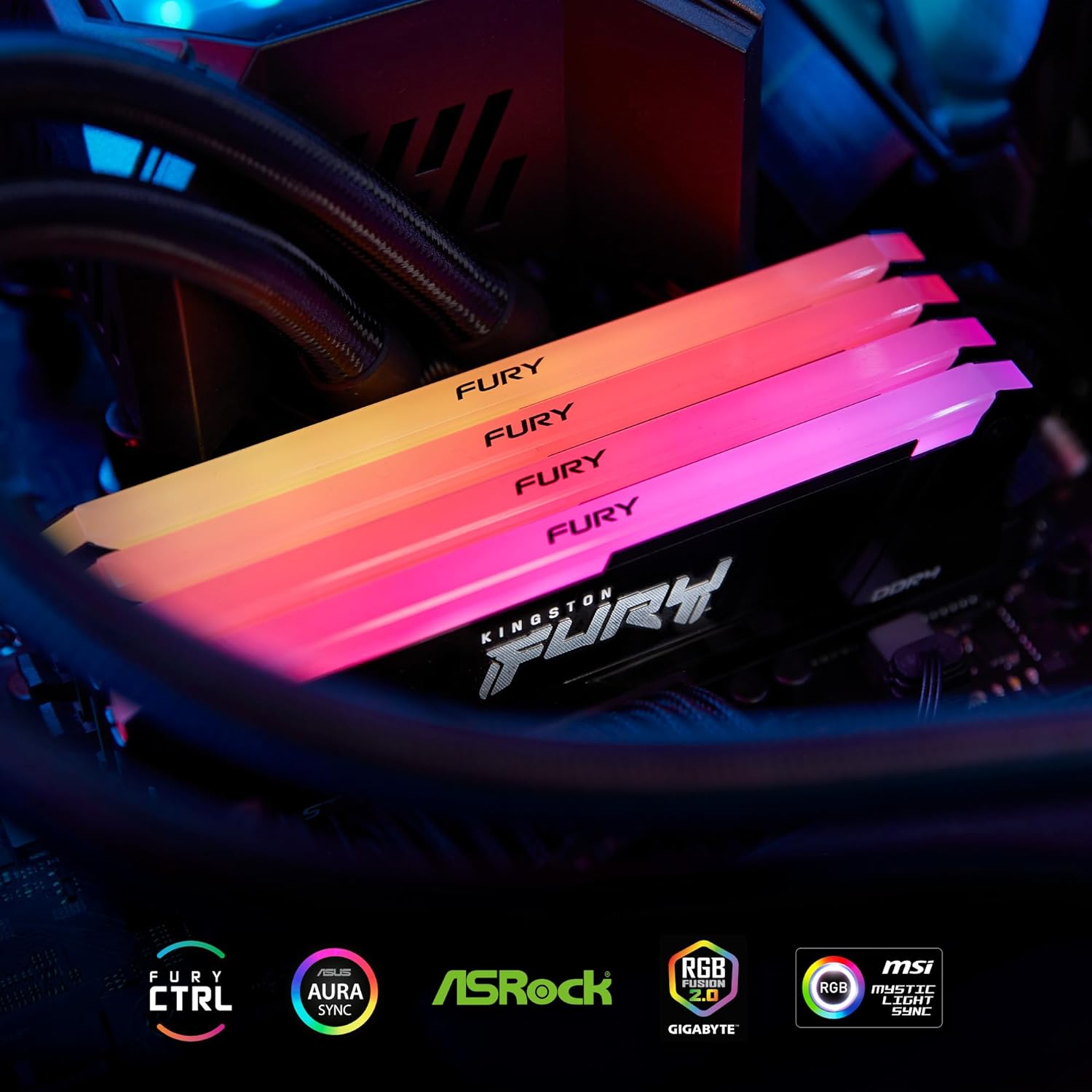 Kingston Fury Beast DDR4 RGB CL16 DIMM Desktop Gaming Memory Kingston Fury Beast DDR4 RGB CL16 DIMM Desktop Gaming Memory